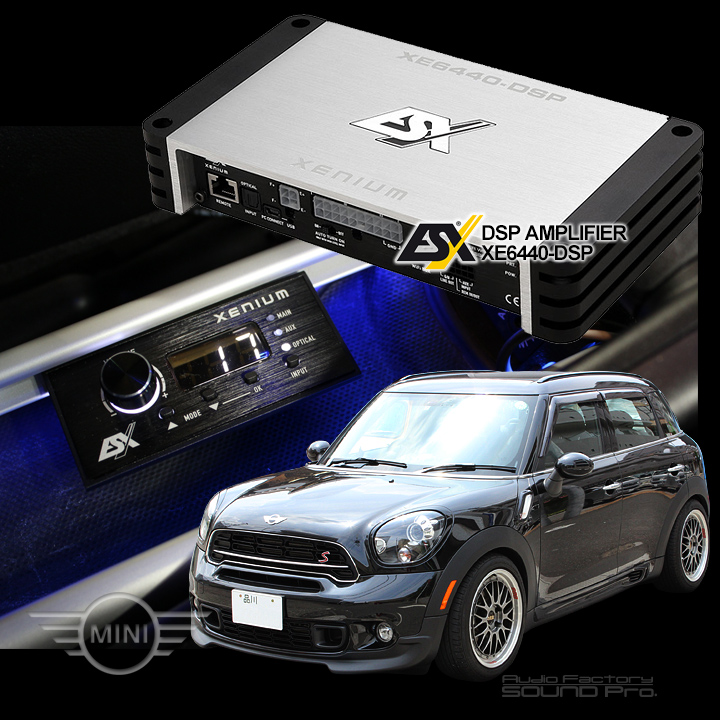 MINI(F60)クロスオーバーのスピ0カー交換とプロセッサー搭載の事例です。